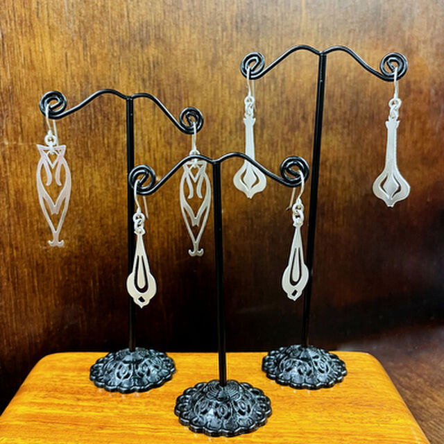 JB100 - Nouveau Silver Earrings
